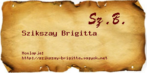 Szikszay Brigitta névjegykártya