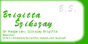 brigitta szikszay business card